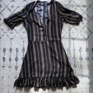 Parisian Striped Date Night Dress